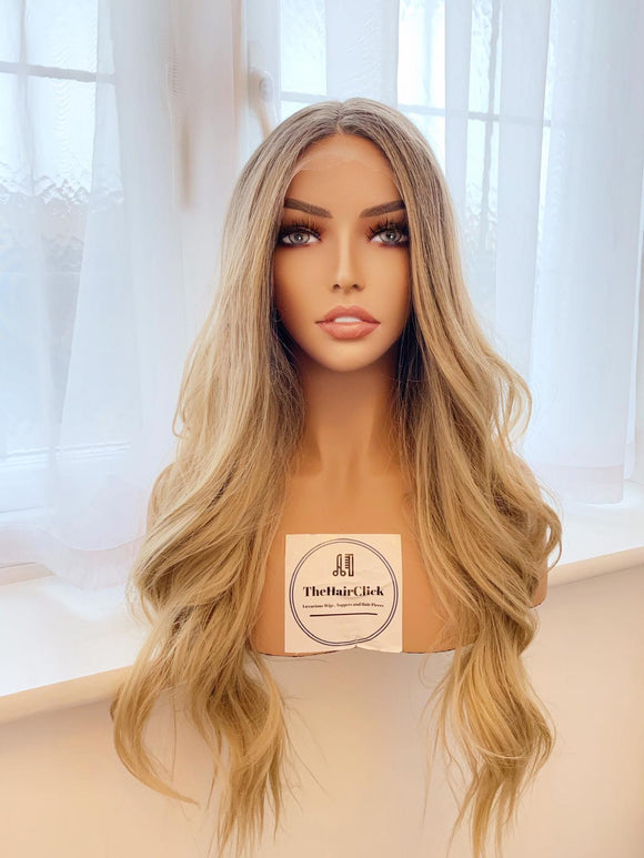 THE GENNA WIG  Front Lace Middle Parting Synthetic Wig - SW1010