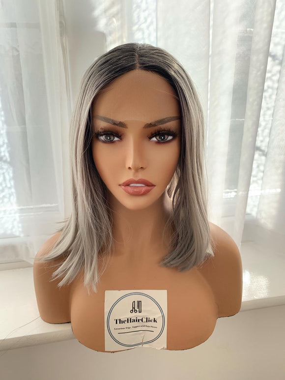 THE GREY WIG Lace Front Wefted  Synthetic Wig - SW1052