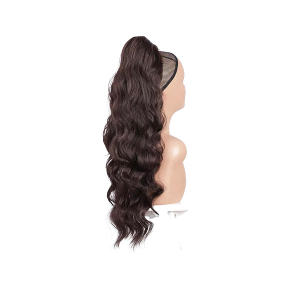Synthetic Hair Ponytail - Body Wave - Chocolate Brown #4